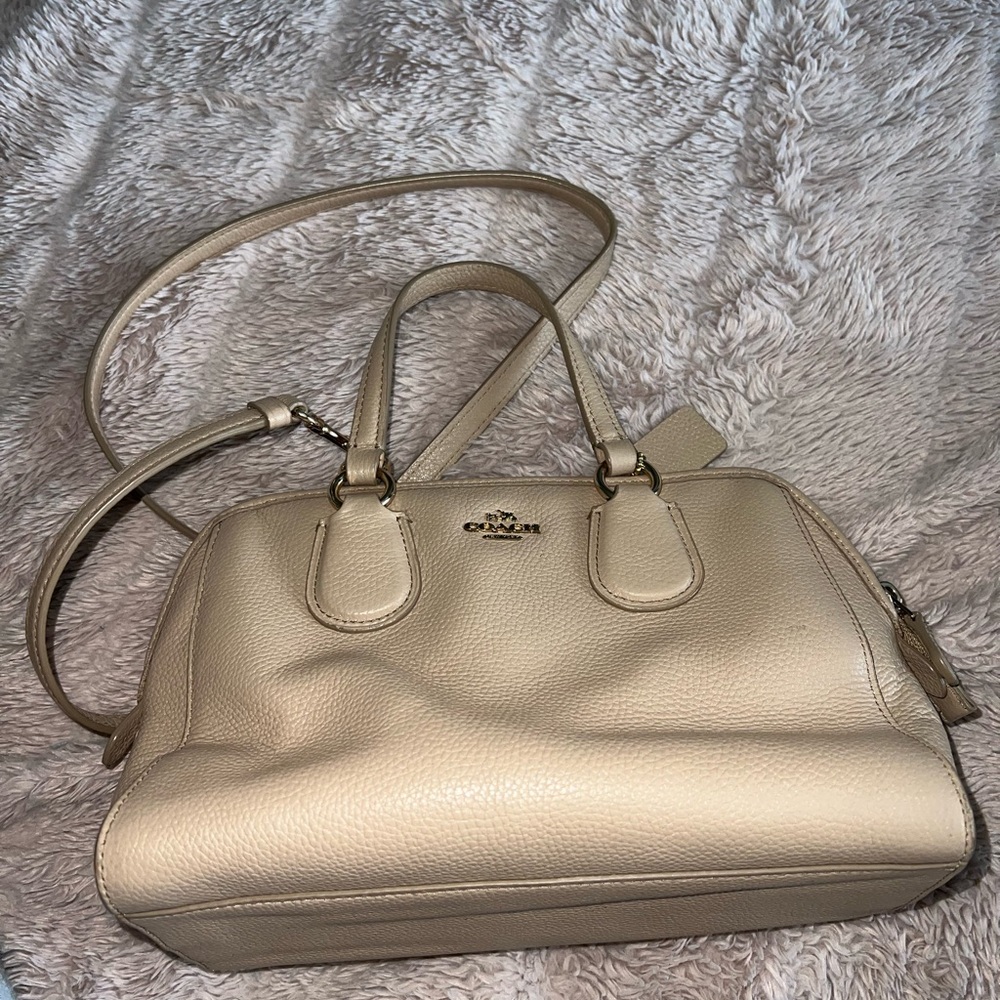 Coach Cream Leather mini Lolita satchel